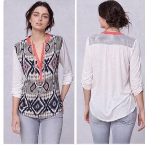 Anthropologie TINY sima ikat Henley